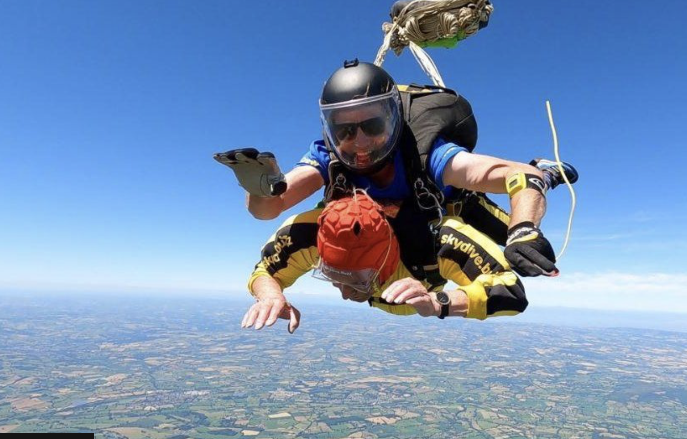 Sky dive at South farm holiday cottages